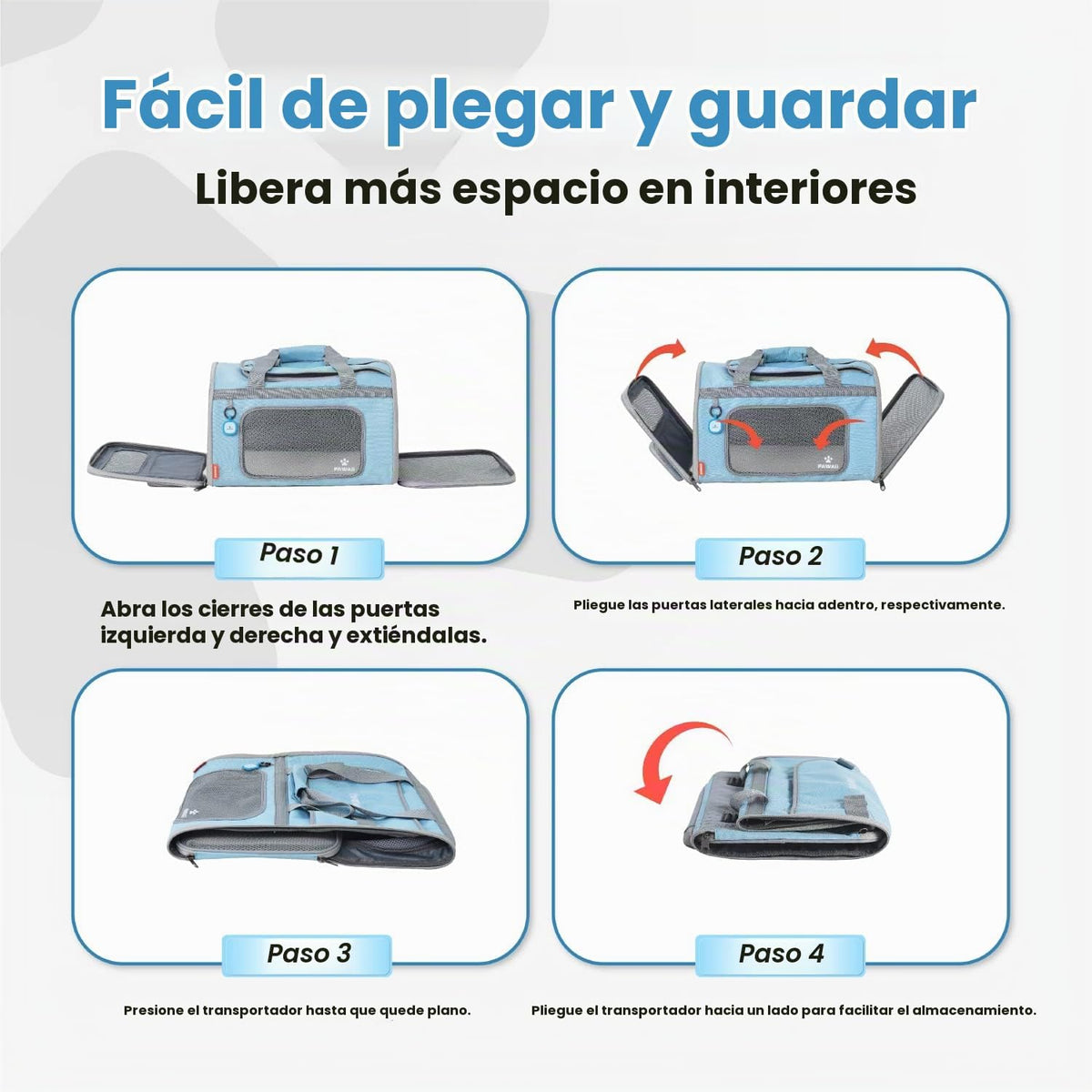 Pawaii Transportador de Mascotas Aprobado por Aerolínea para Gatos,...