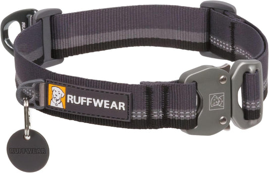 Ruffwear, collar de perro de cuerda superior, hebilla de metal, gri...