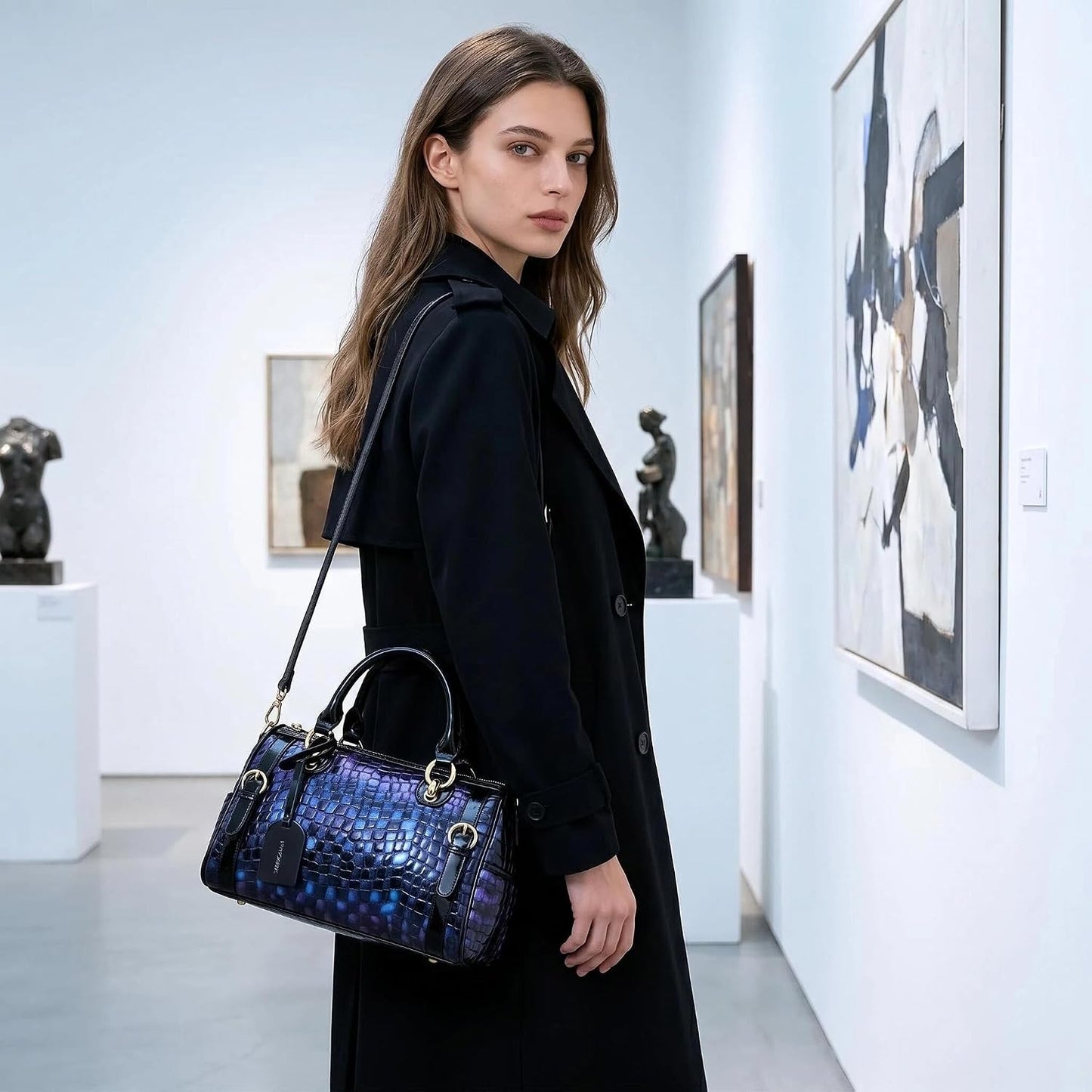 FEIMINA Monederos de cuero genuino para mujer, bolsos de diseñador...