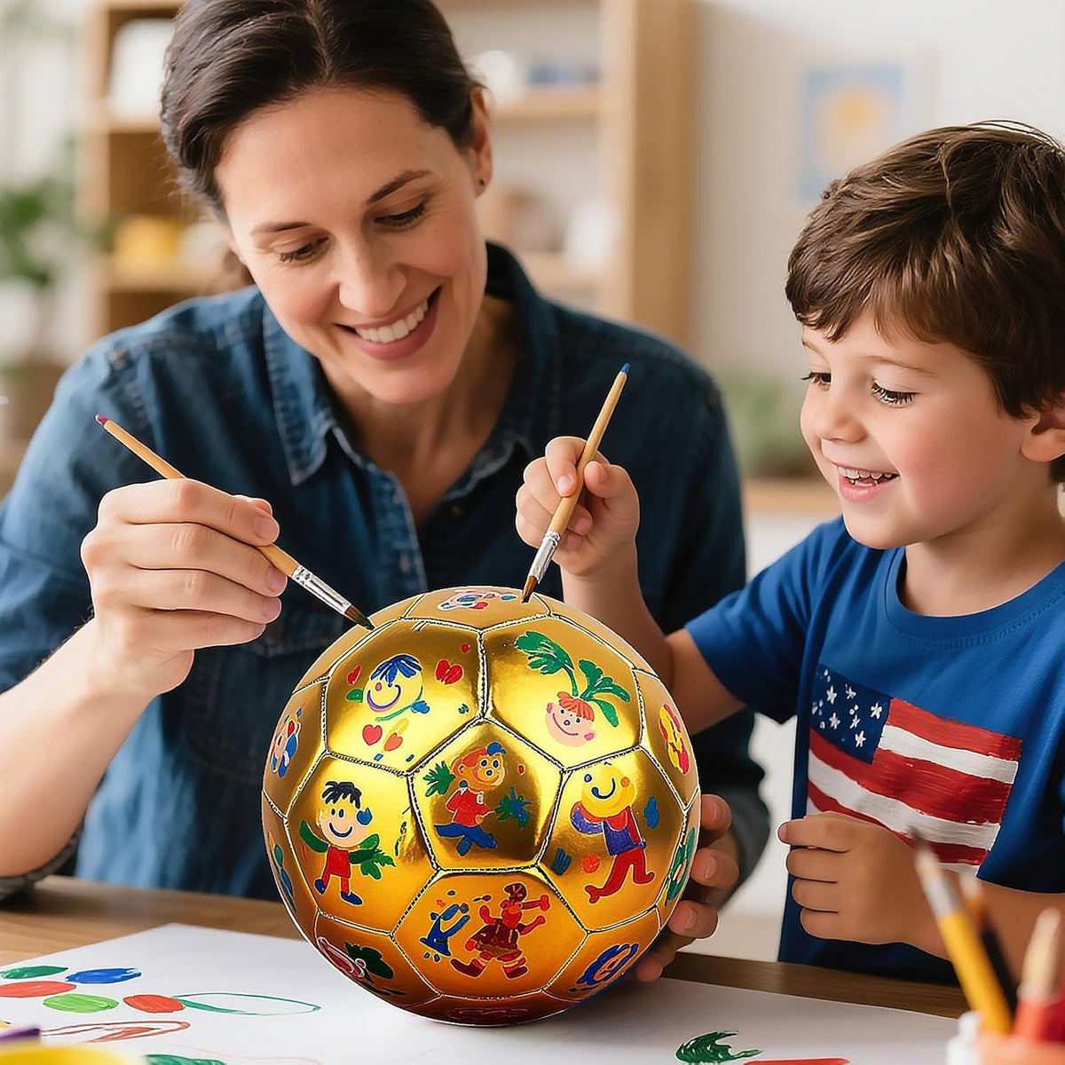 Balón de fútbol Tamaño 3 4 5 Manualidades DIY Niños Niñas Adultos R...