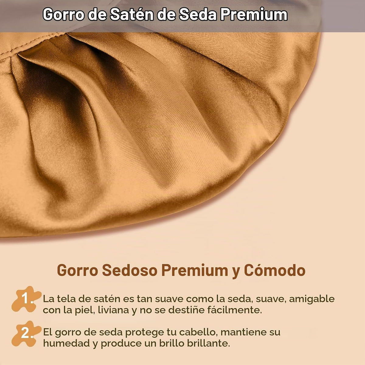 2 piezas de gorro de seda satinada para dormir para mujeres, gorro...