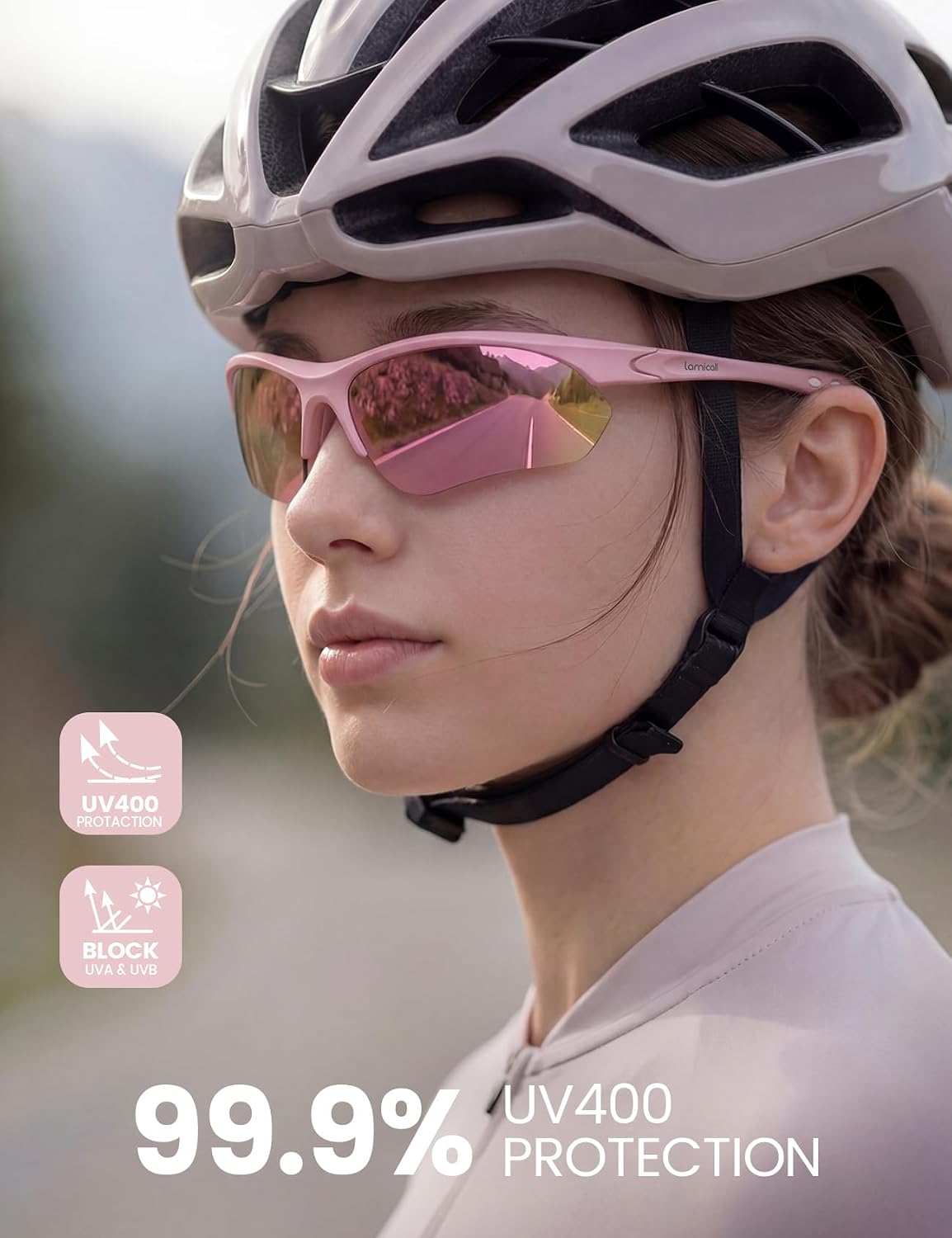 Lamicall Gafas de Sol Deportivas polarizadas de 22 g para Hombres y...