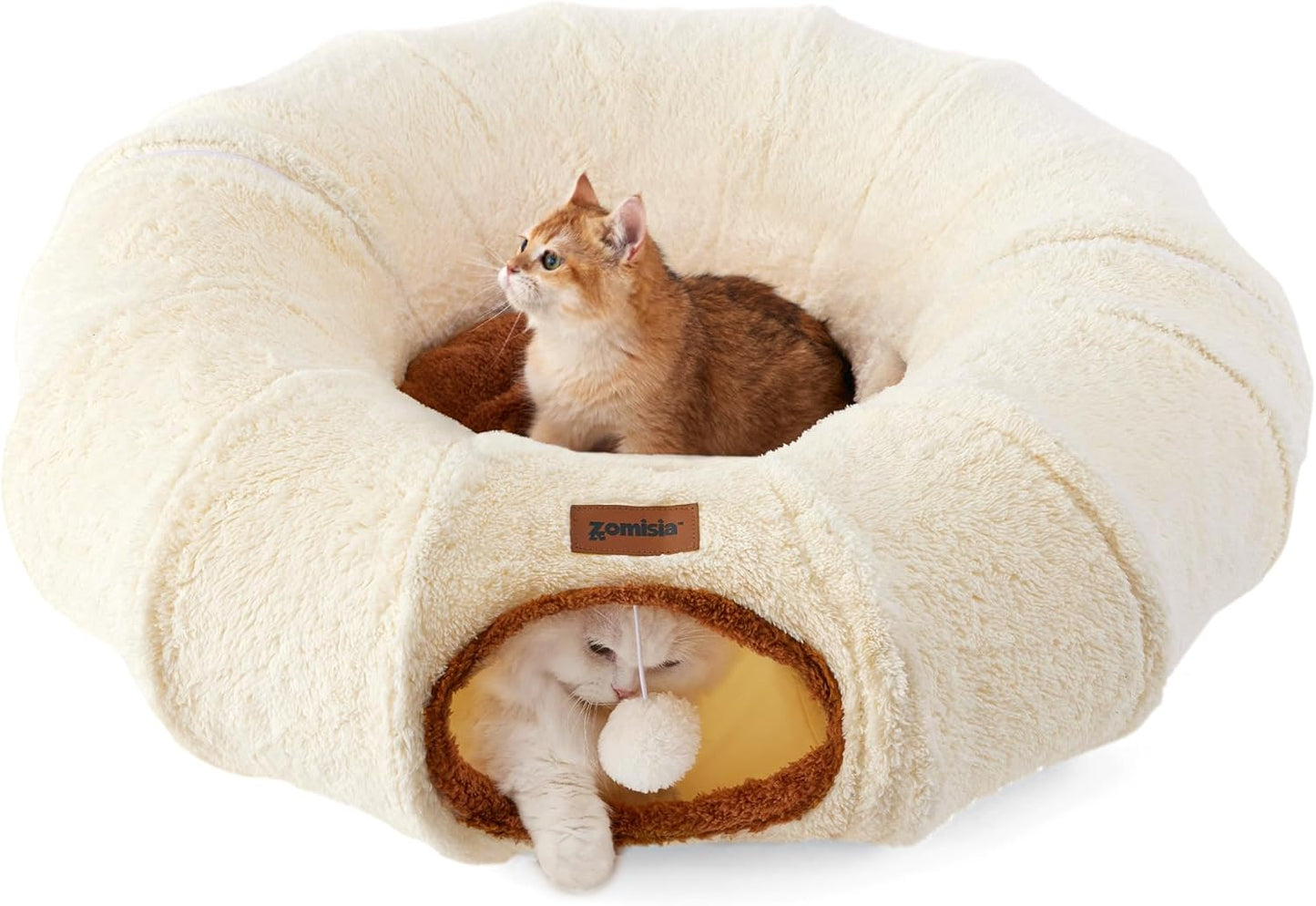 ZOMISIA Peekaboo - Cama de túnel para gatos de interior, lindo túne...