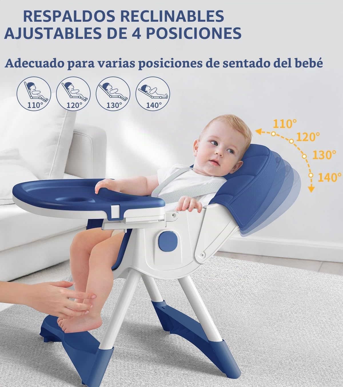 Silla alta para bebé, sillas altas 5 en 1 para bebés y niños pequeñ...