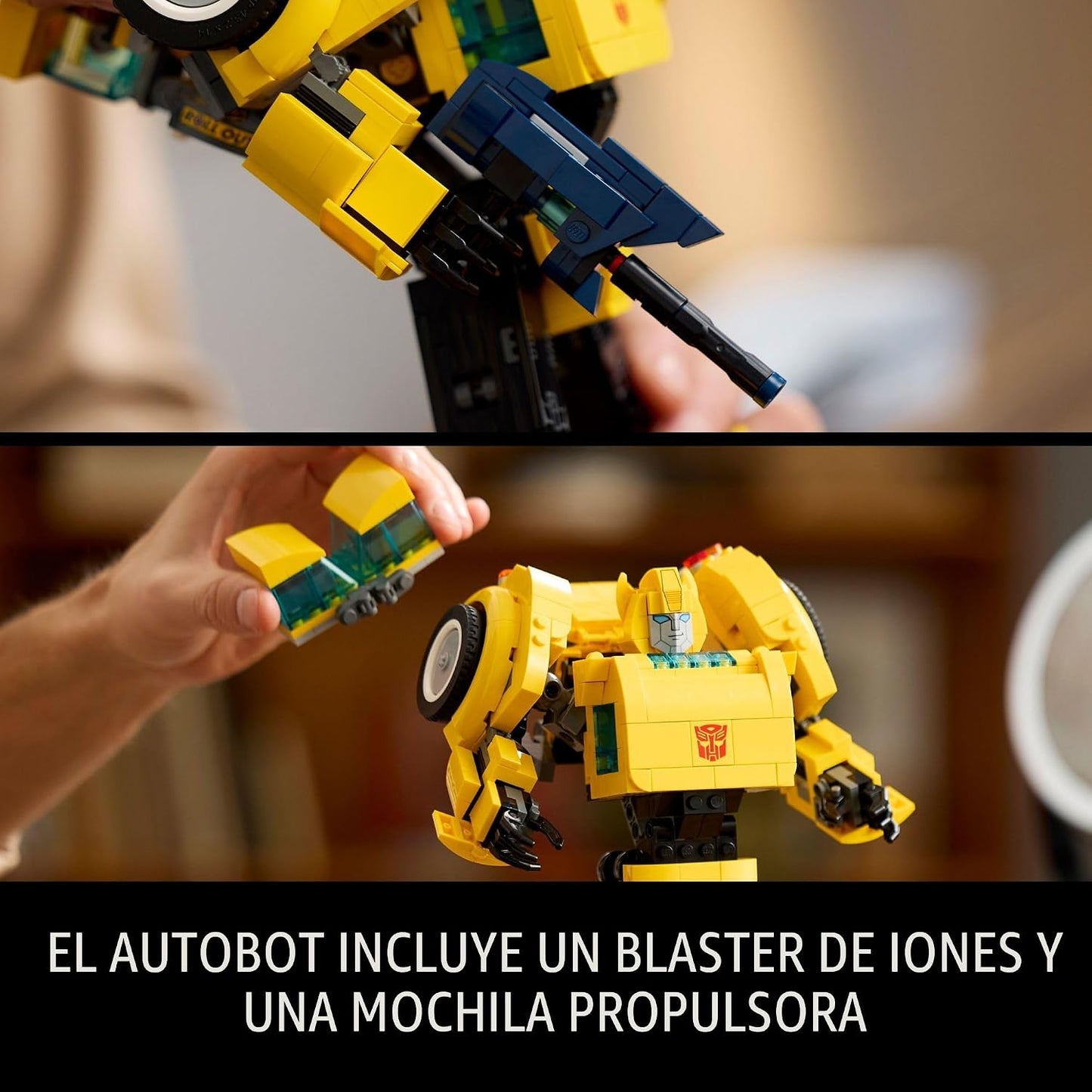Figura de acción LEGO Icons Transformers Bumblebee, juguete colecci...