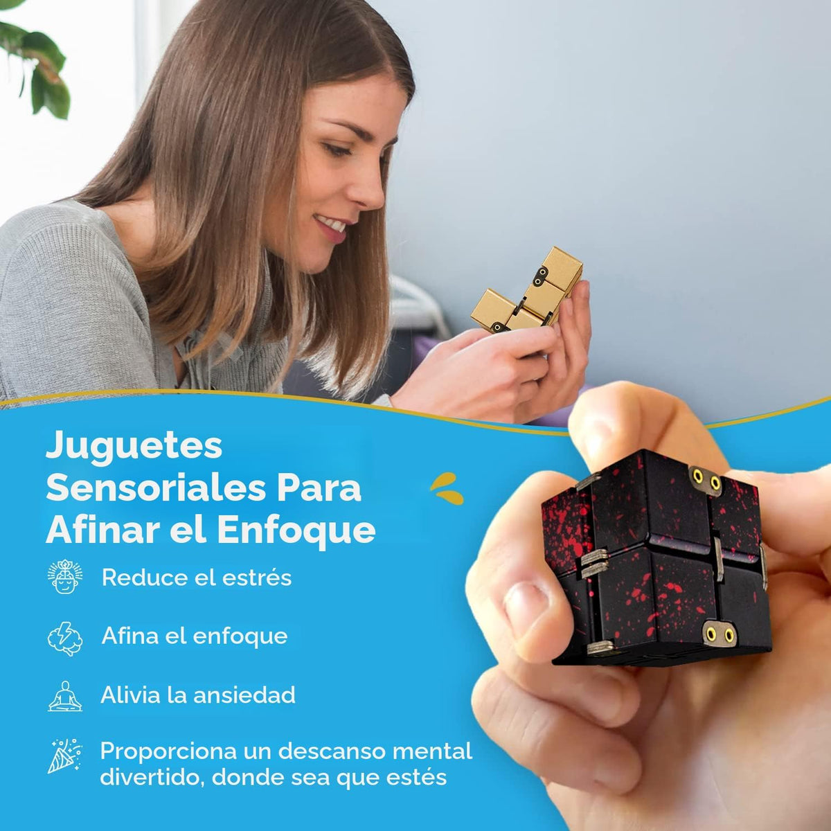 PILPOC theFube Cubo Infinito Fidget Toys para Adultos - Cubo Mágico...