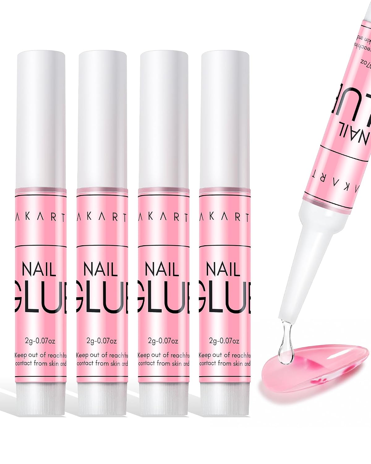 Makartt Pegamento de uñas súper fuerte para uñas acrílicas a presió...