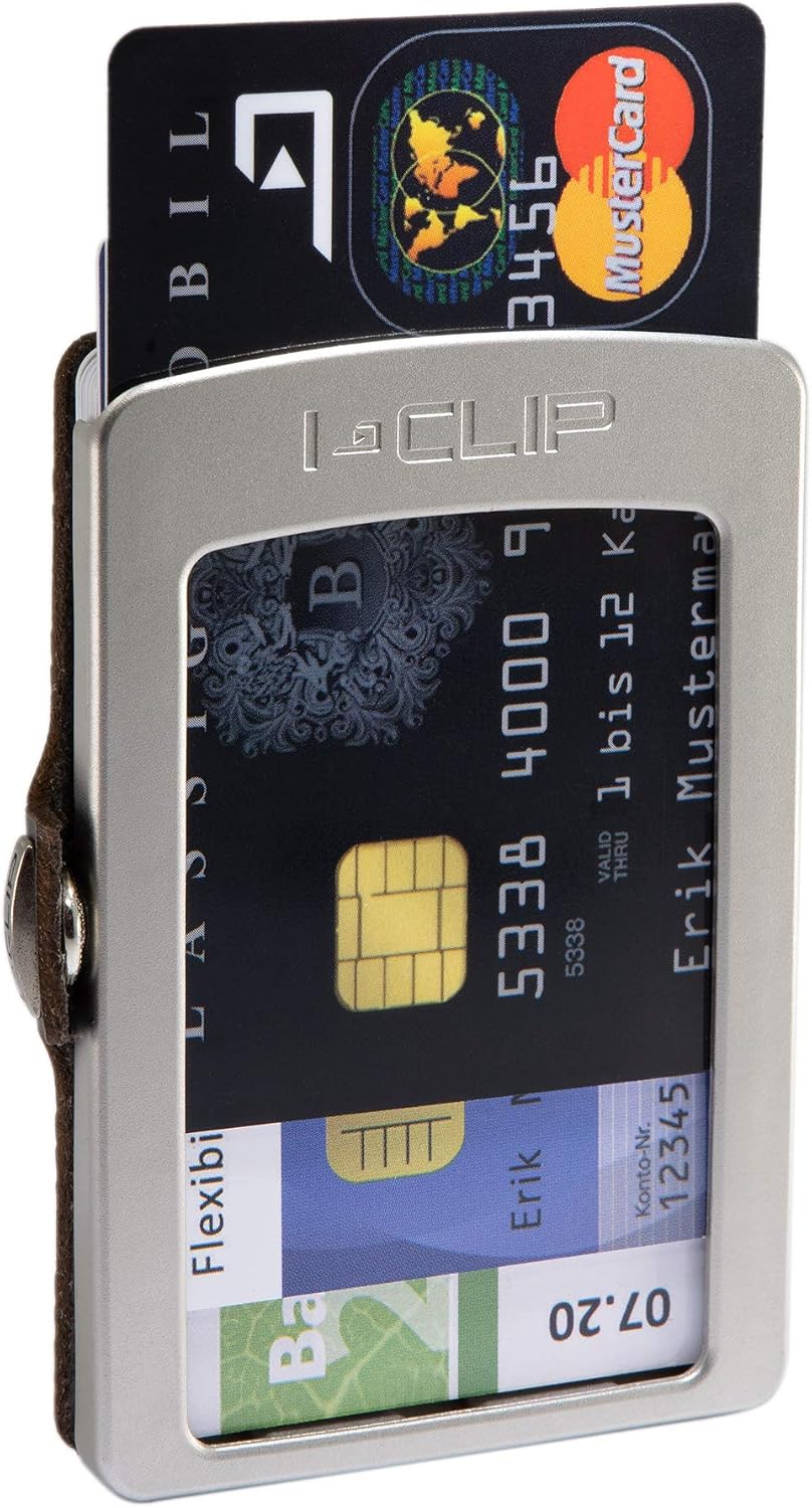 I-CLIP Acero inoxidable con clip intercambiable - Cartera delgada -...