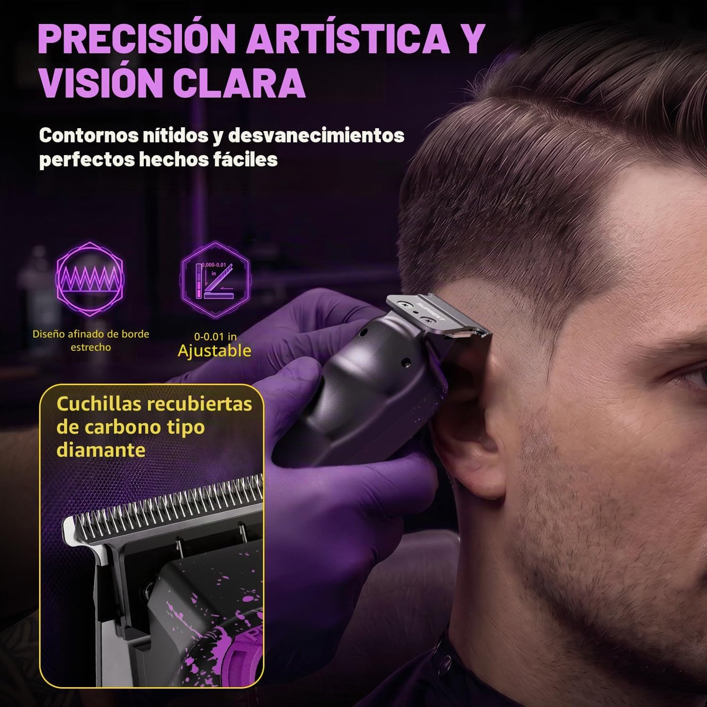 SUPRENT Cortapelos profesional para hombres, juego de cortapelos in...