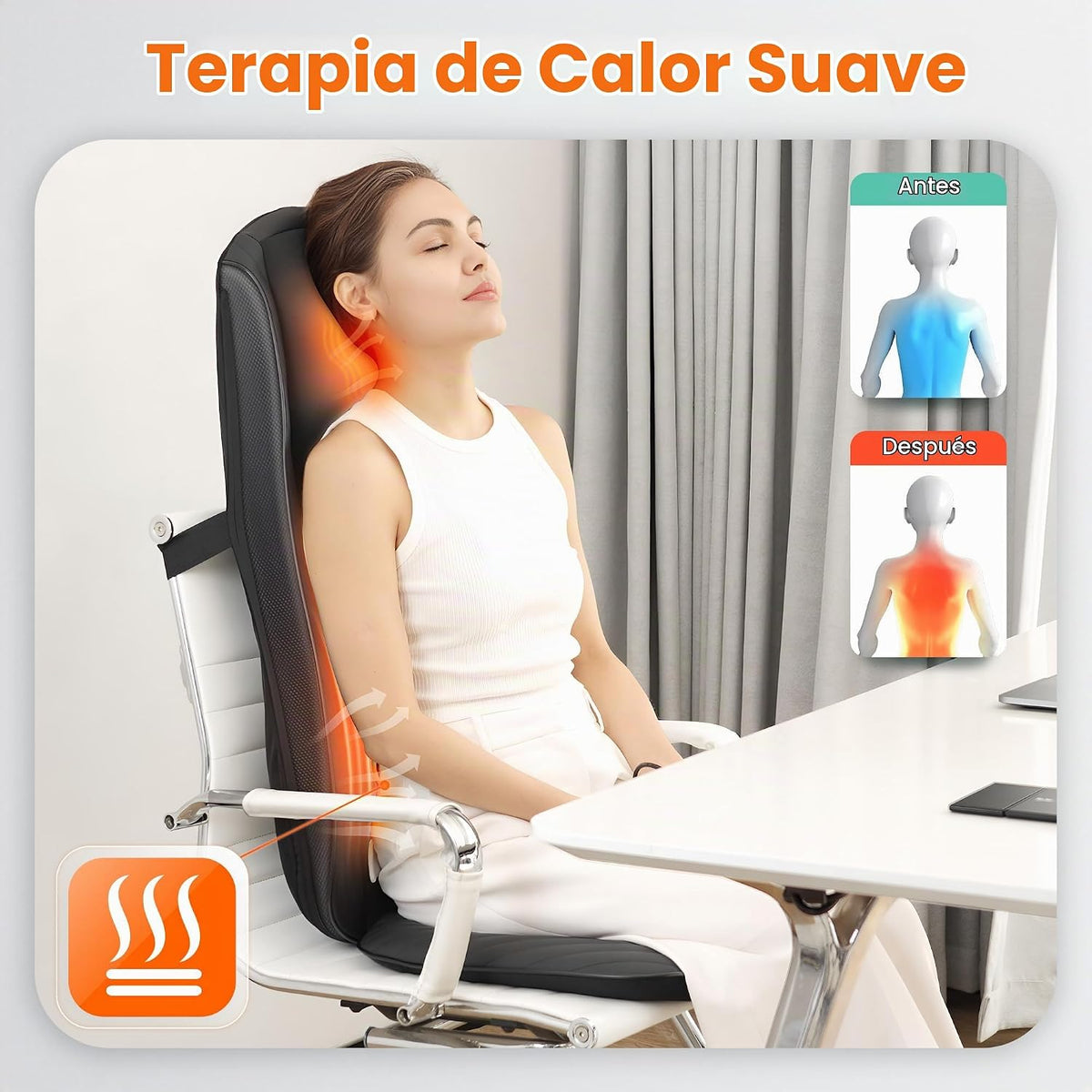 Snailax Masajeador Shiatsu de espalda y cuello 2026 con calor, almo...