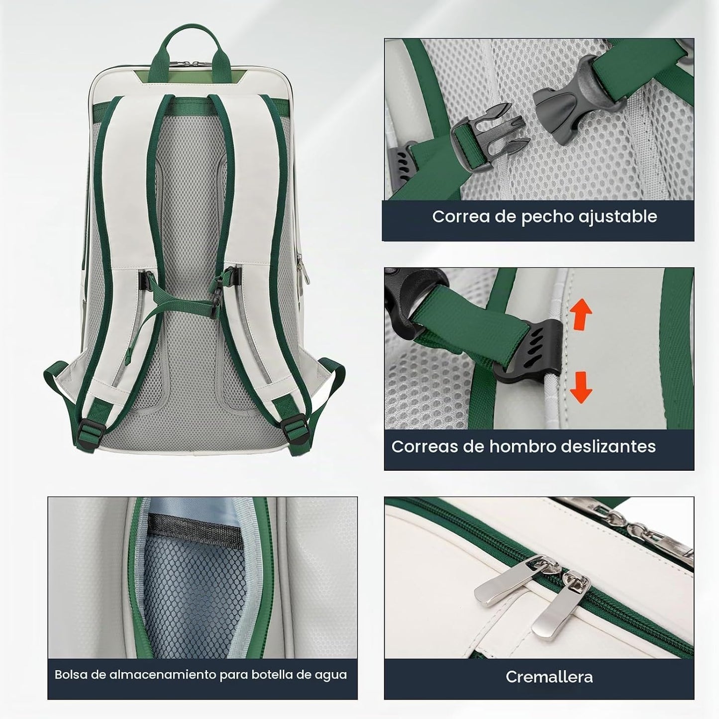 CCGTIOR Bolsa para Raqueta De Tenis Mochila Pickleball Padel con Co...