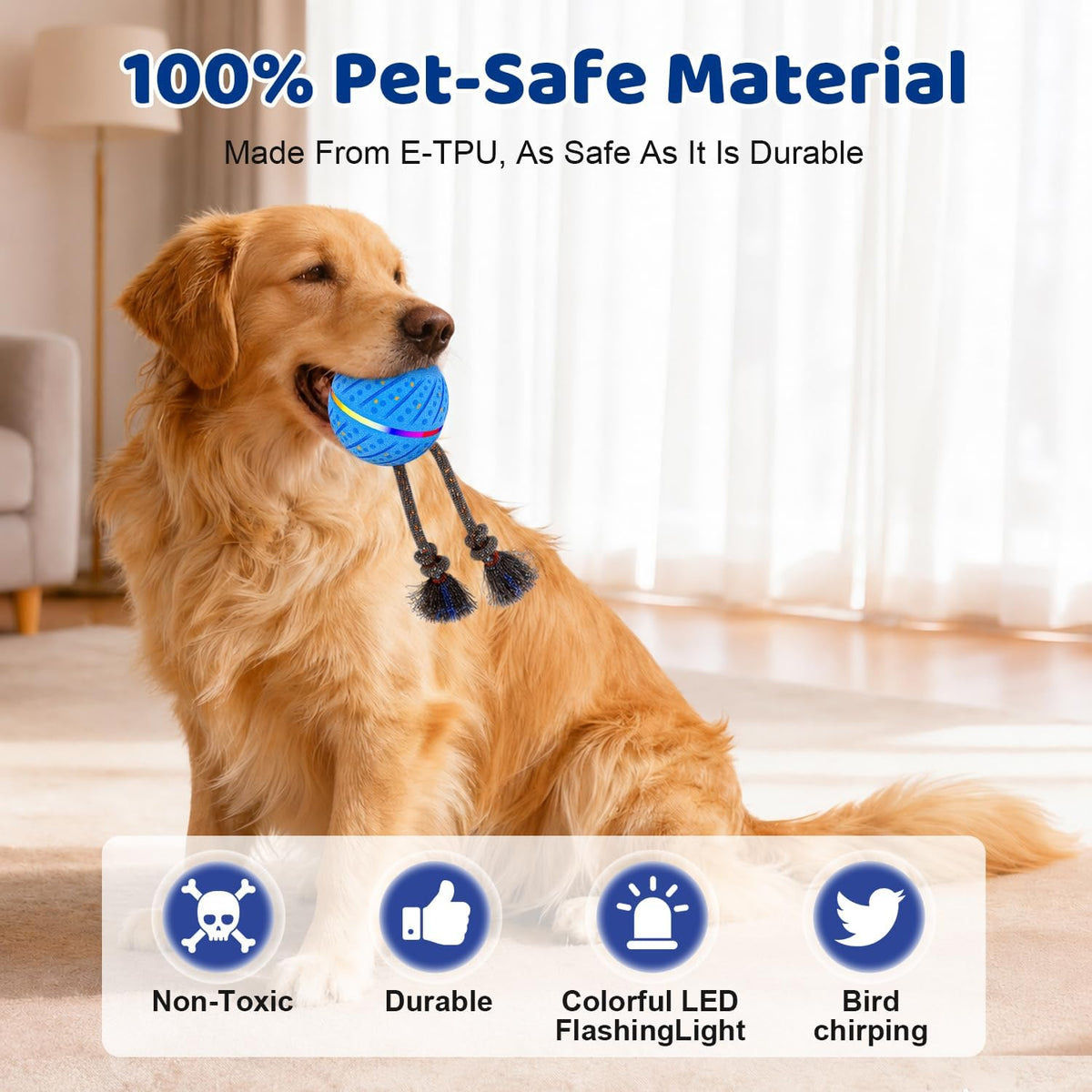 Pelota interactiva inteligente de juguetes para perros para mastica...