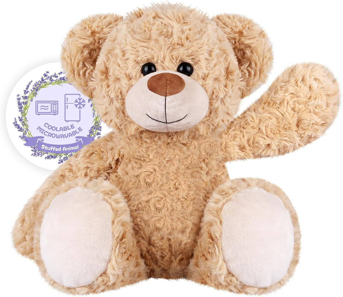 SuzziPals Almohadilla térmica de oso de peluche para calambres de p...
