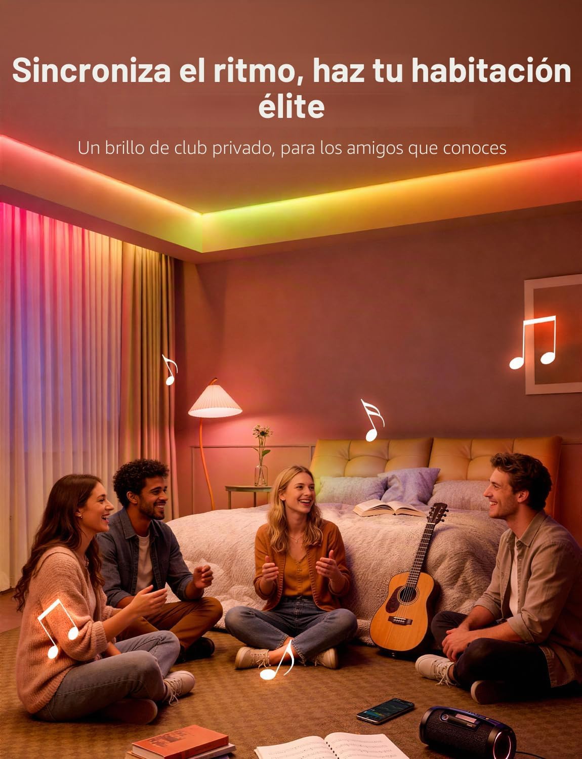 Lepro S1 - Tira de luces LED AI para dormitorio, tiras de luz RGB i...
