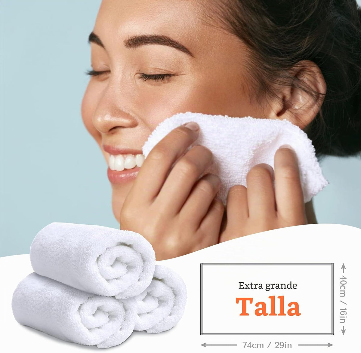TASALON Paquete de 10 toallas de microfibra para el cabello, 29 x 1...