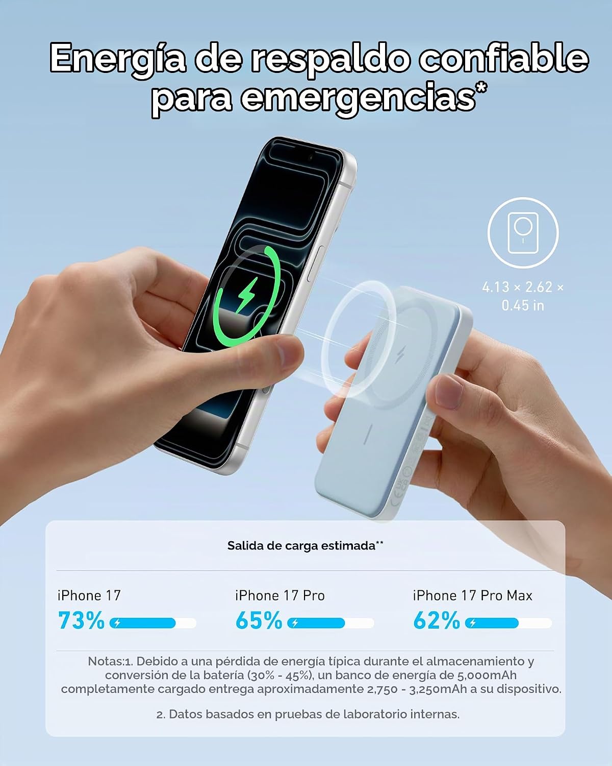 Anker 621 Cargador portátil magnético (MagGo), Banco de energía ina...