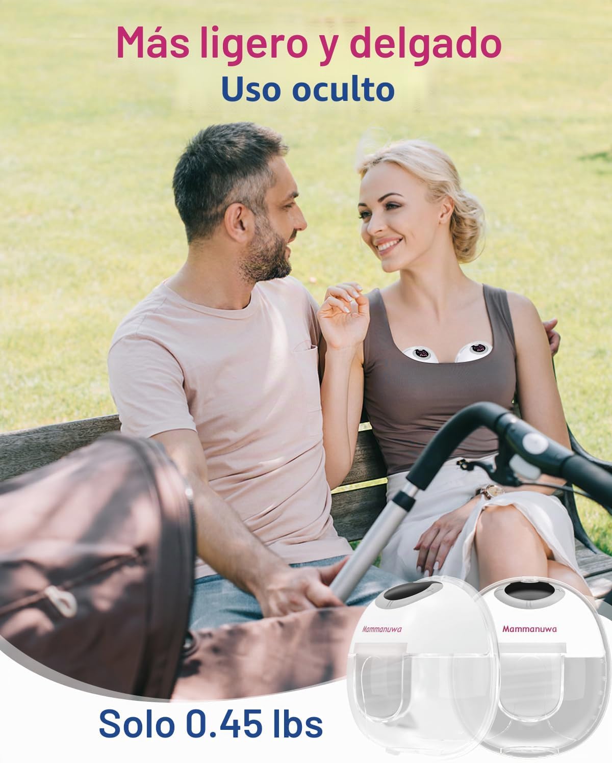 Mammanuwa Extractor de leche eléctrico - Ligero, portátil y manos l...