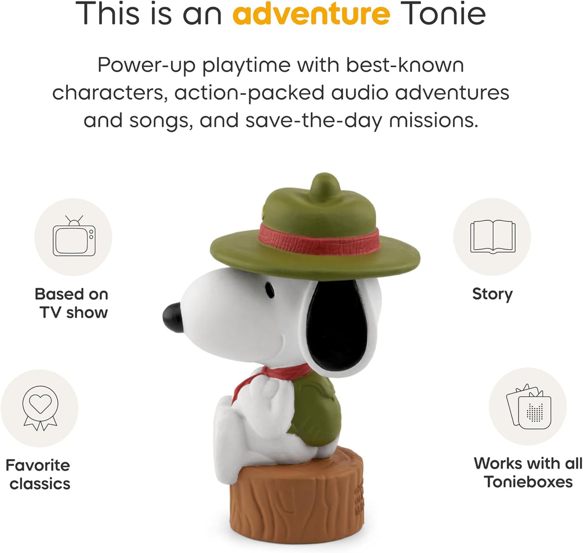 Tonies Peanuts: Camp Snoopy - Figura de juguete de audio