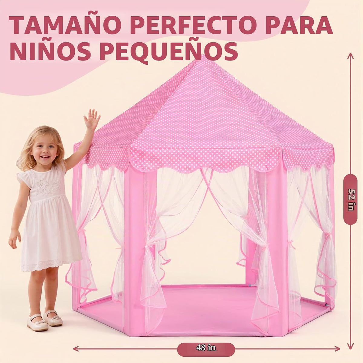 Sumbababy - Tienda de campaña tipo castillo de princesa para niñas,...