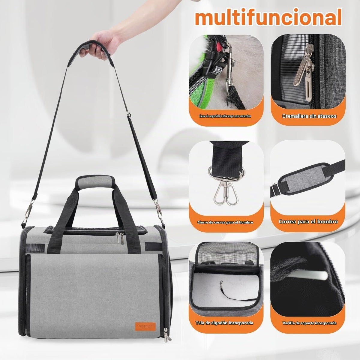 TWDEPART Mochila transportadora para gatos, multifuncional, firme y...