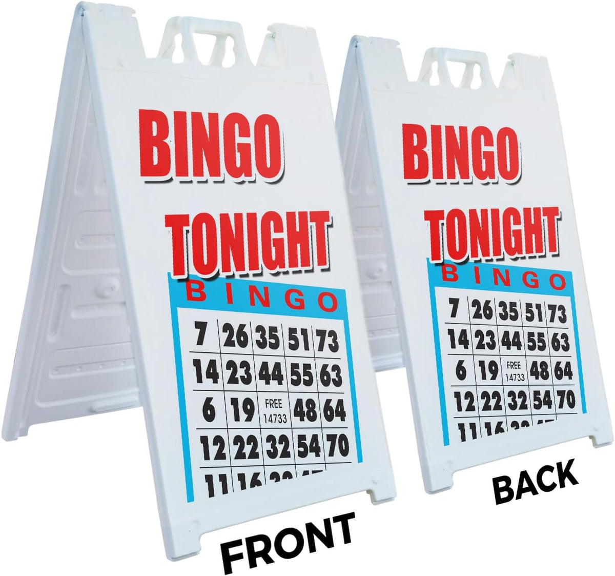 Letrero de doble cara con marco A para acera, Bingo Tonight de 24 x...