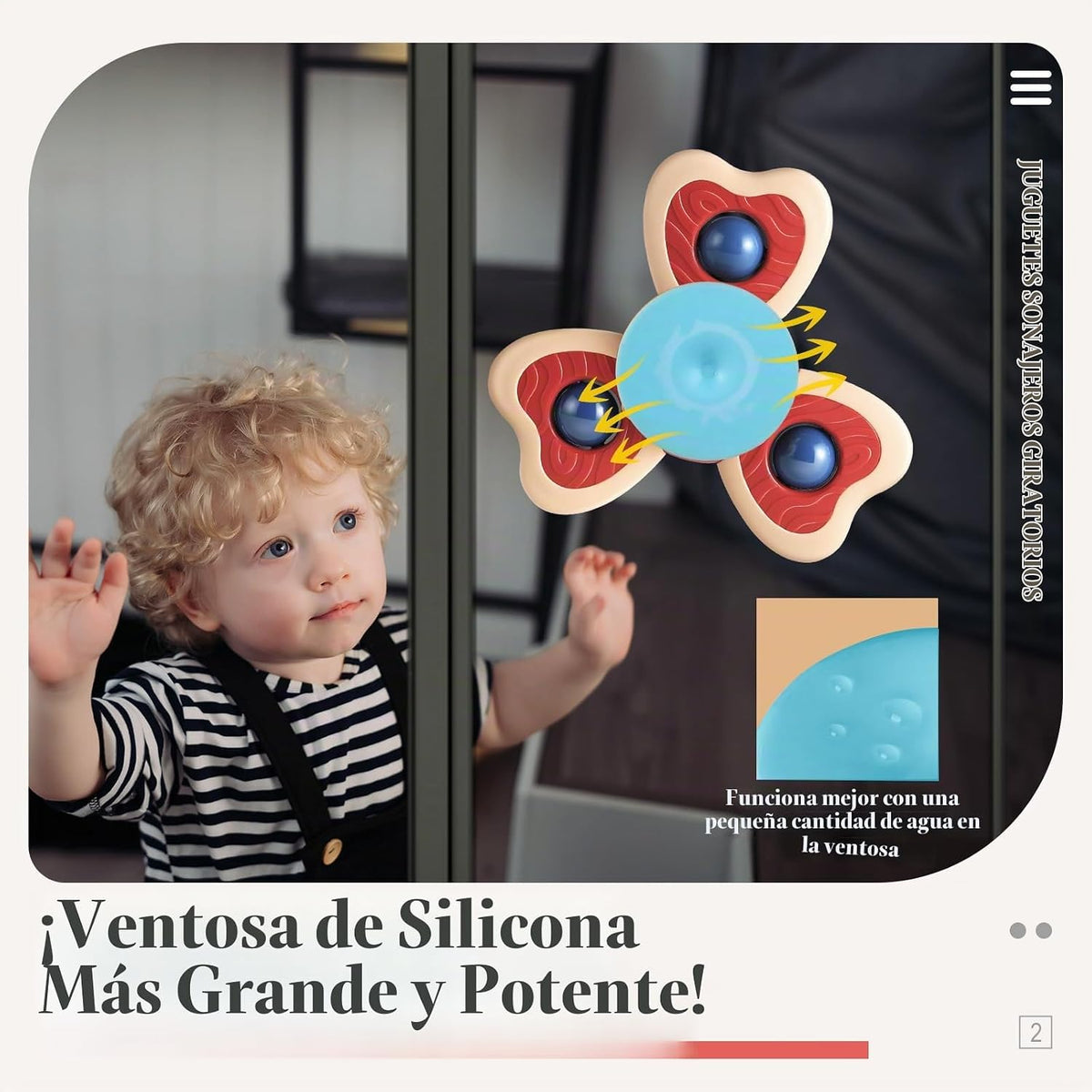 ALASOU Juguetes de viaje en avión con ventosa giratoria para niño d...
