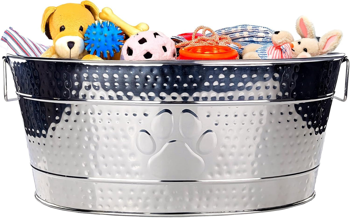 BREKX Contenedor de juguetes indestructible de acero inoxidable par...