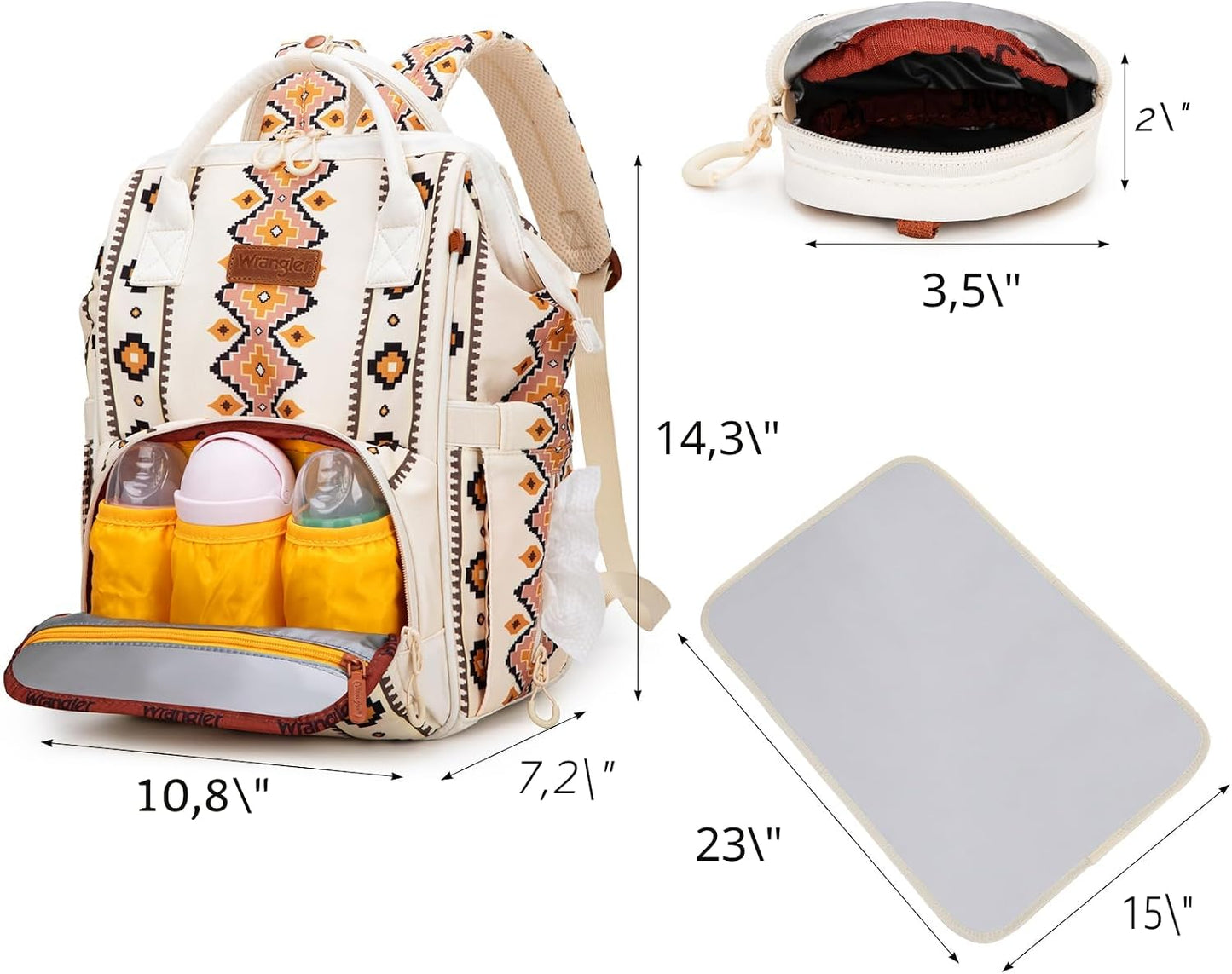 Montana West Wrangler Bolsa Mochila para Pañales Mochila de Viaje A...