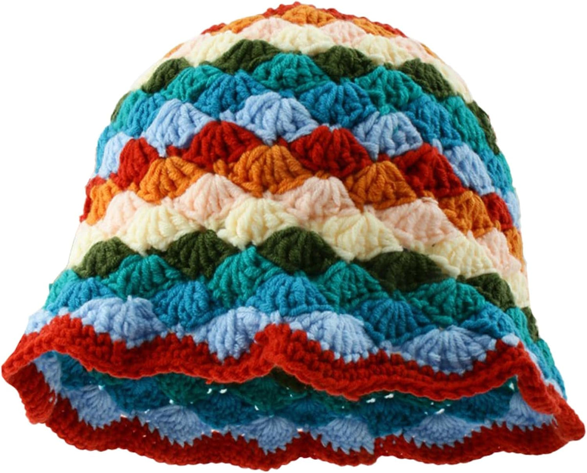 Sombrero de pescador de ganchillo para mujer, diseño floral, de mod...