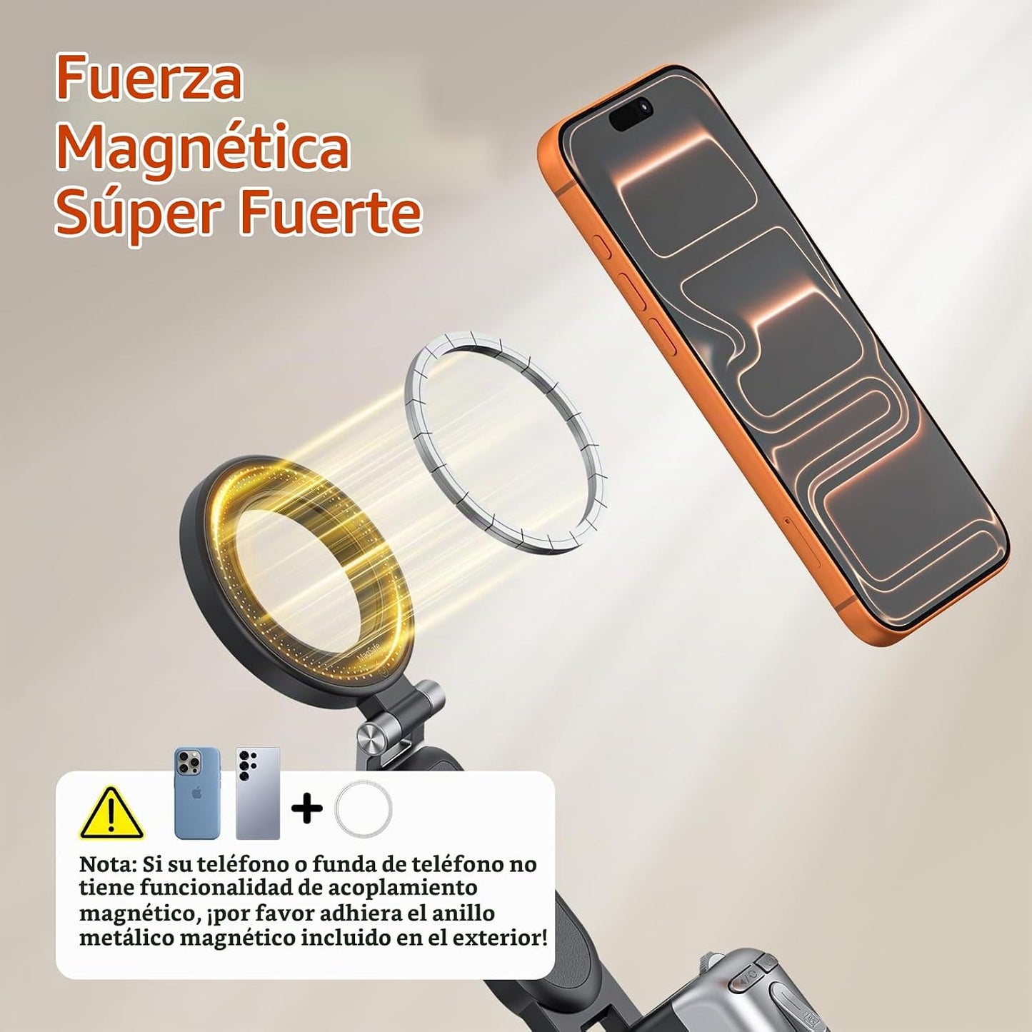 AMAZEAR Agarre para cámara de teléfono con trípode para selfie, acc...