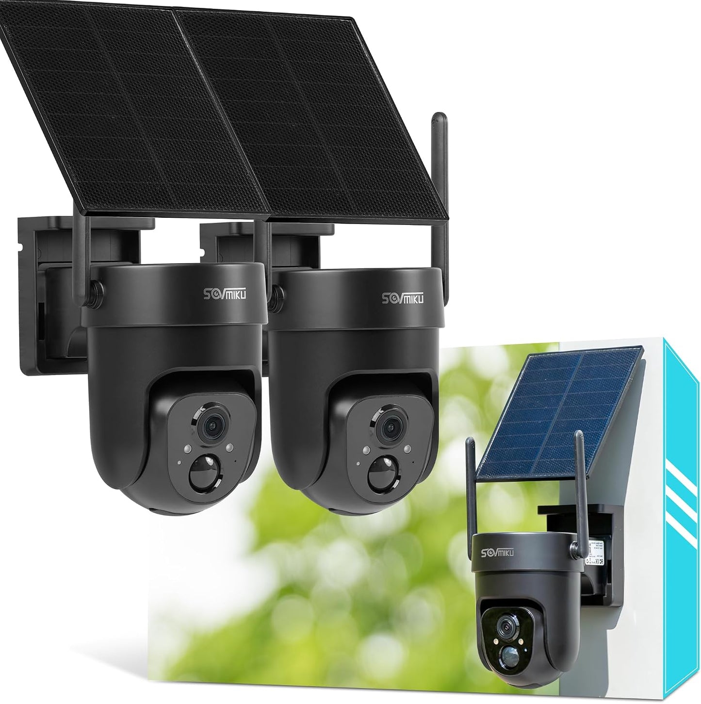 Cámara de seguridad solar inalámbrica Vicohome 2QB 2K AI para exter...