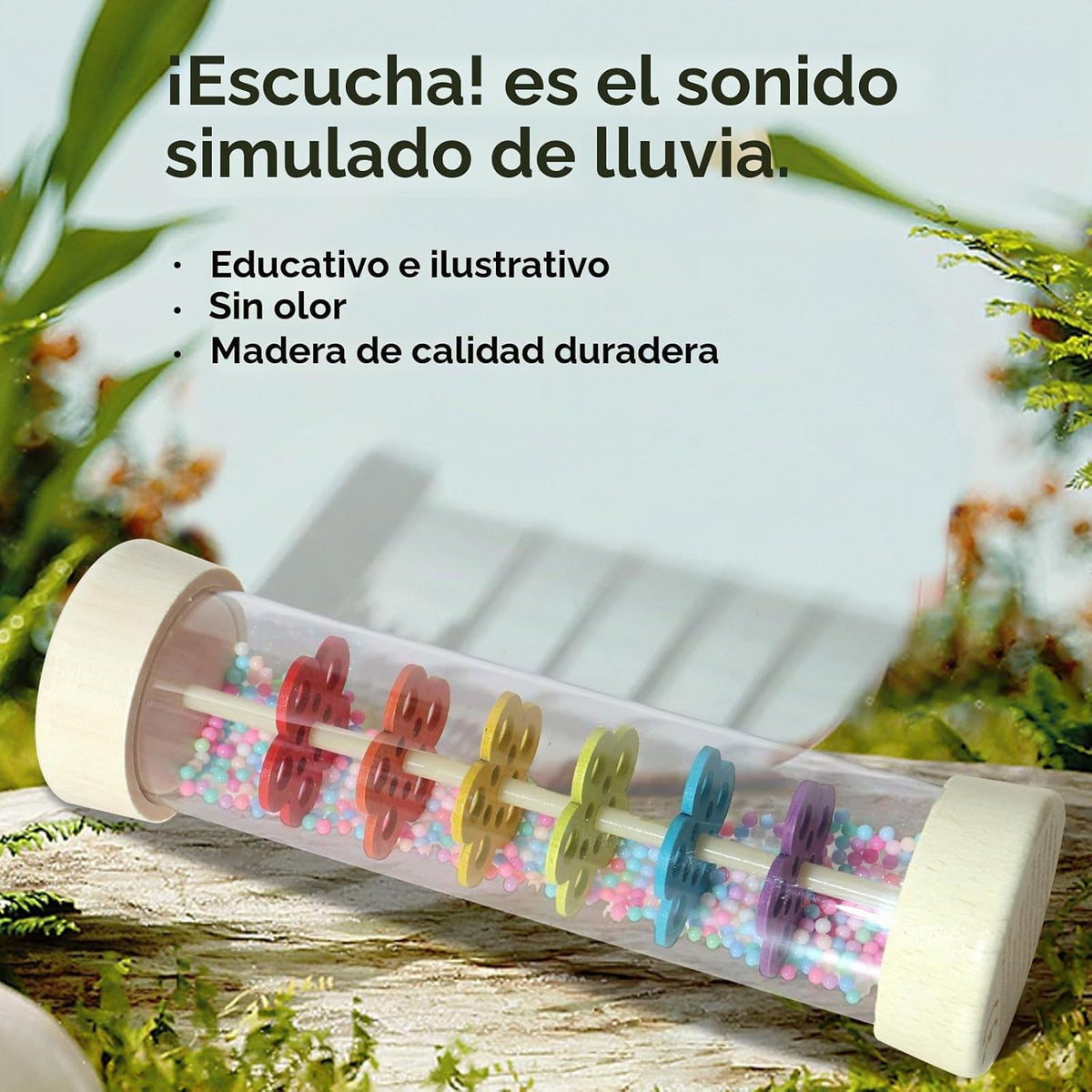 Juguetes Montessori de madera de 7 pulgadas para bebés de 6 a 12 me...