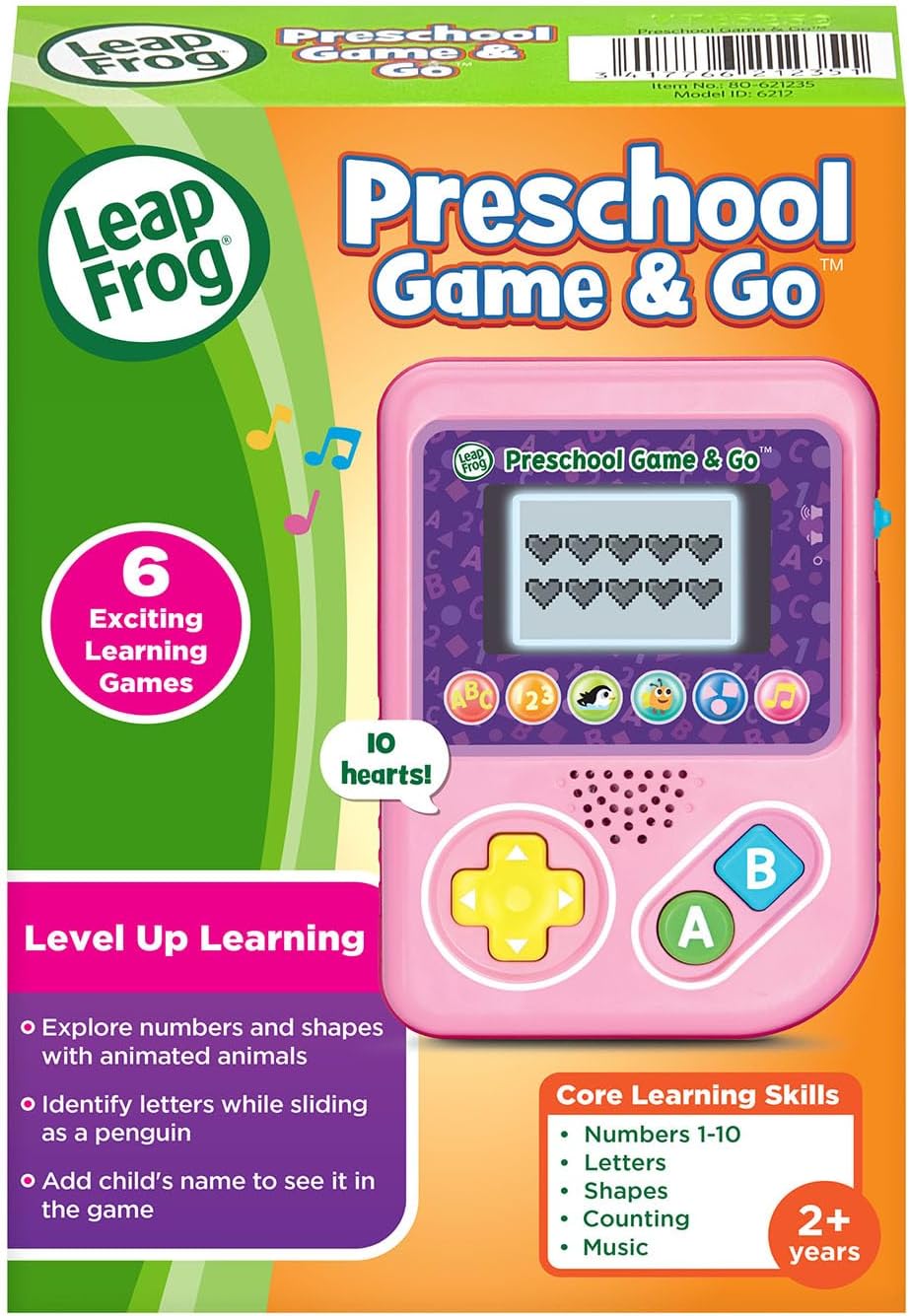 LeapFrog Preschool Game and Go juguete de videojuego portátil, rosa