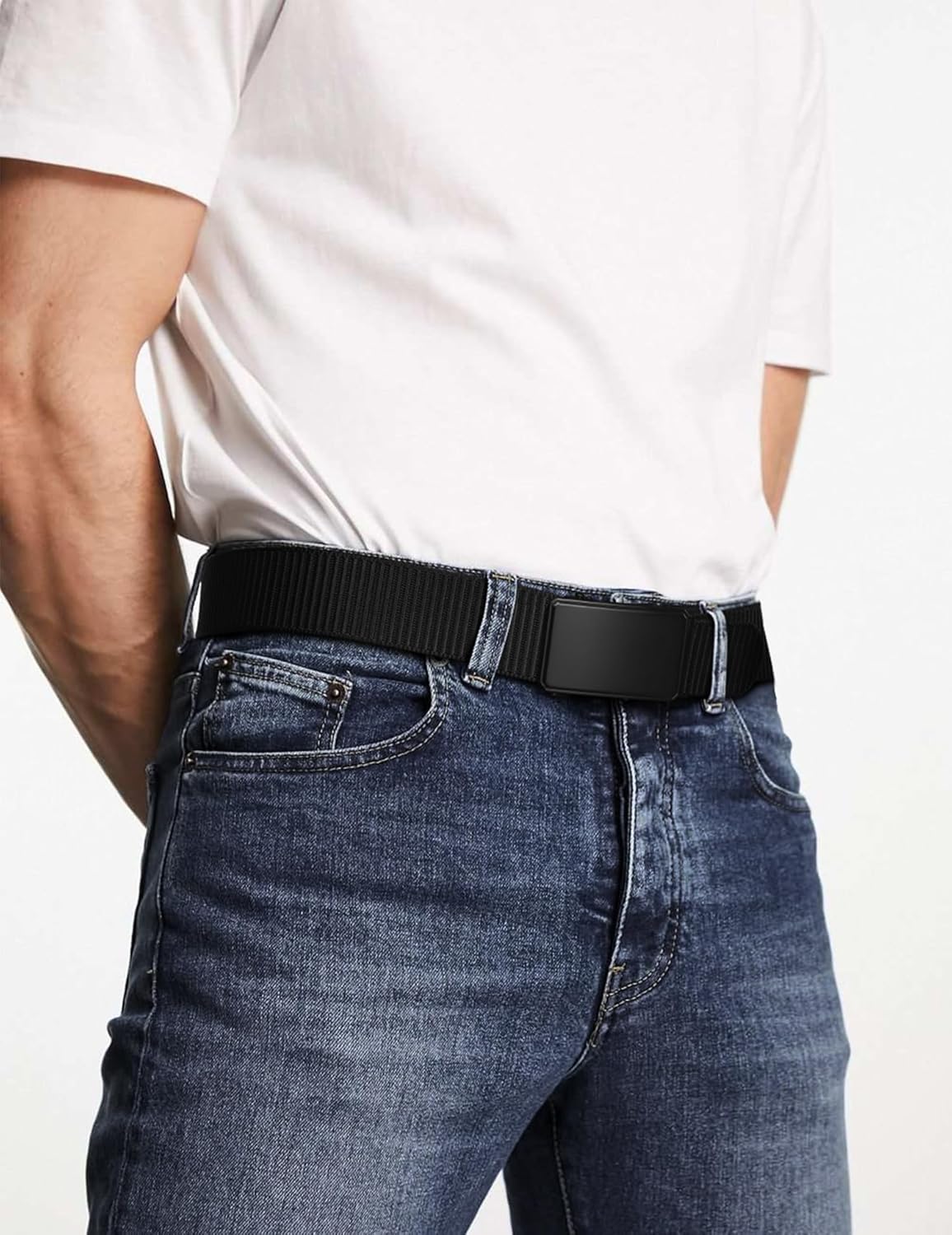 JUKMO - Cinto de nailon con trinquete de 1.5" para hombre, cint...