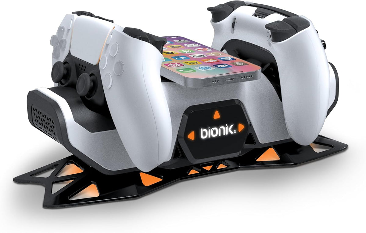 Paquete Bionik Power Stand: cargador para PlayStation 5, Quickshot...