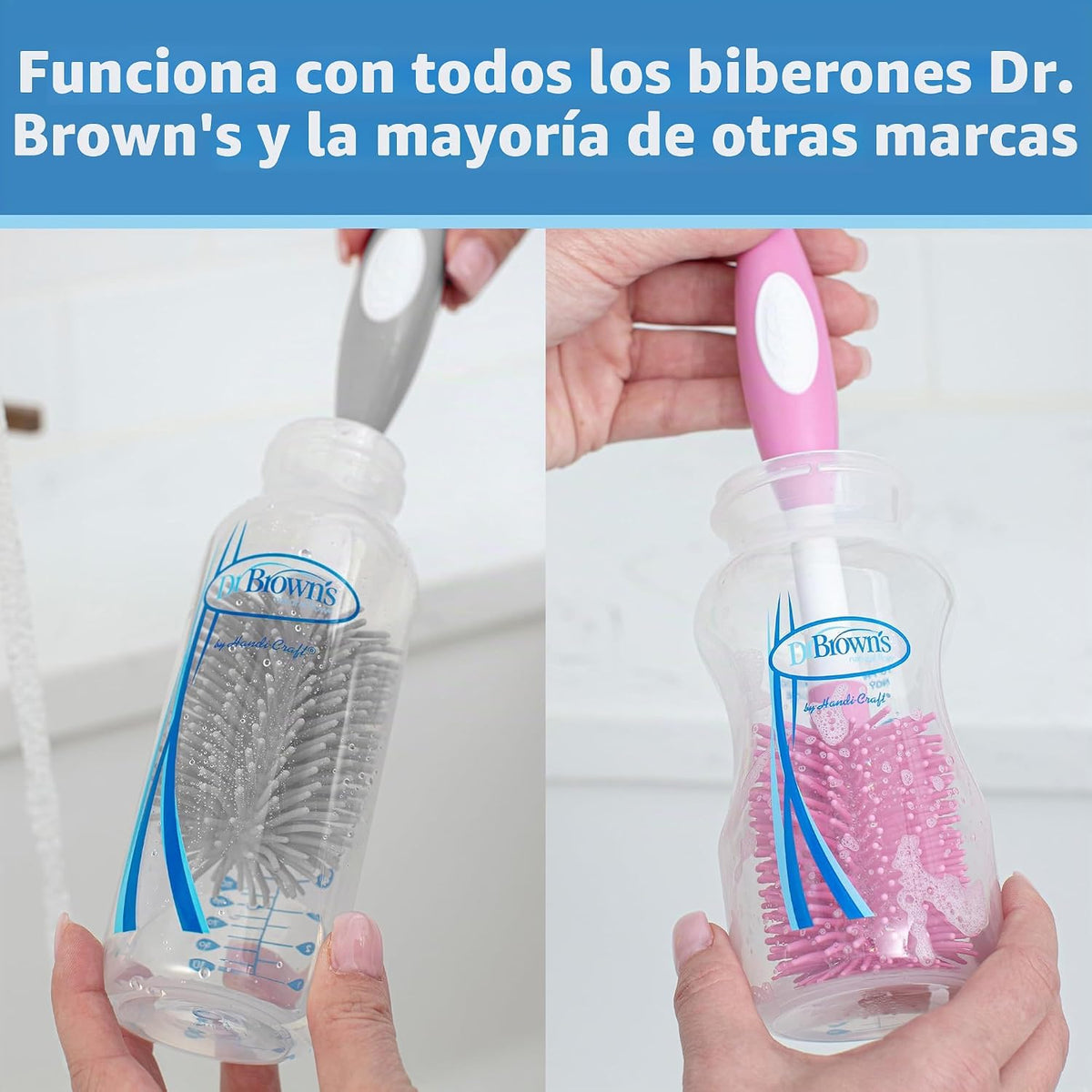 Dr. Brown's Soft Touch Cepillo de Limpieza para Biberones Sin A...