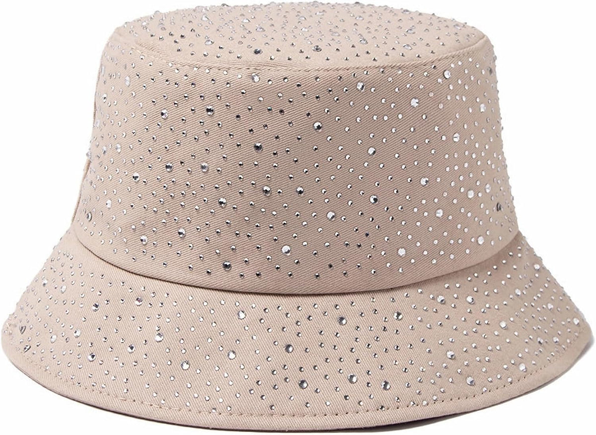 BOLLEY JOSS Sombrero de cubo brillante para mujer, sombrero de sol...