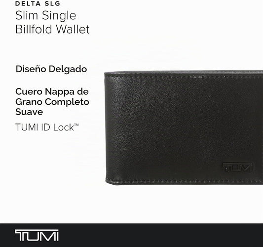 Tumi Billetera individual delgada Delta para hombre, Negro -