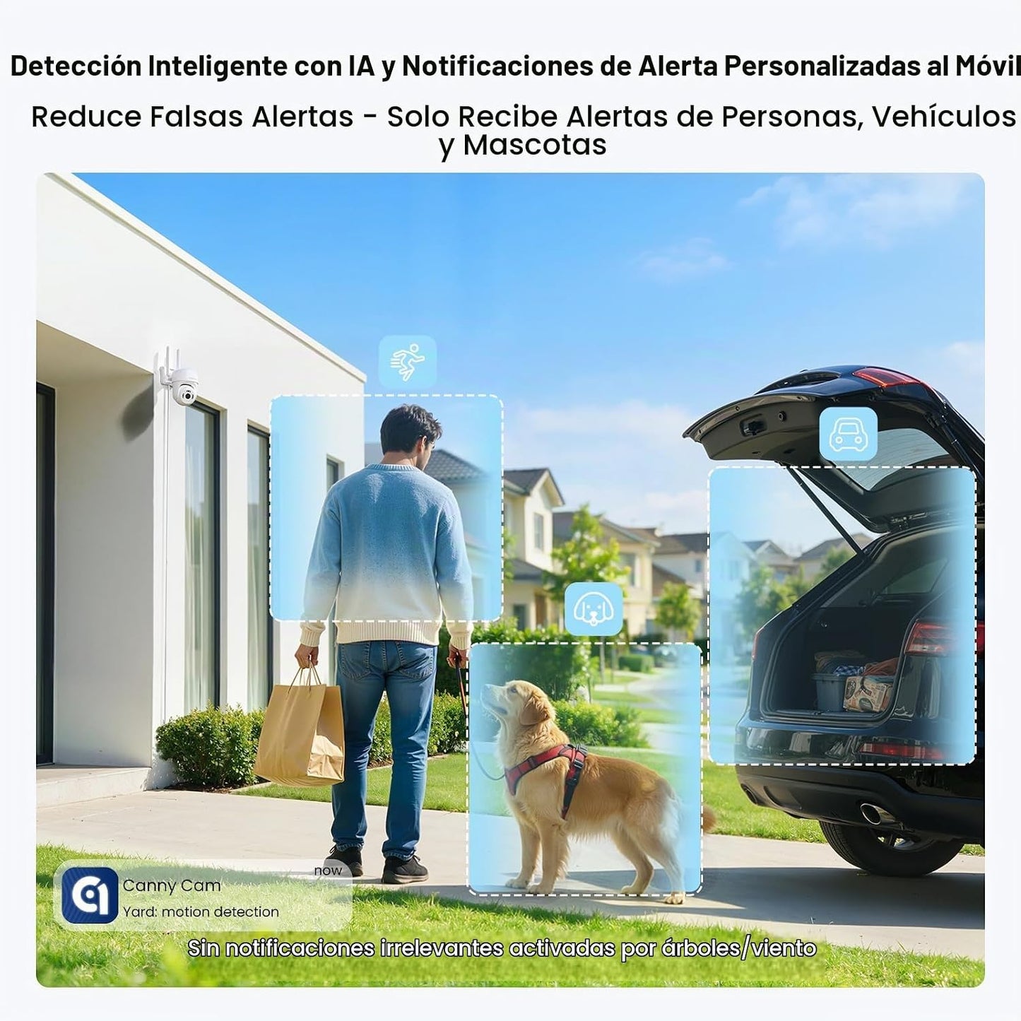 Cámara de seguridad para exteriores 4K 8MP, cámara WiFi para sistem...
