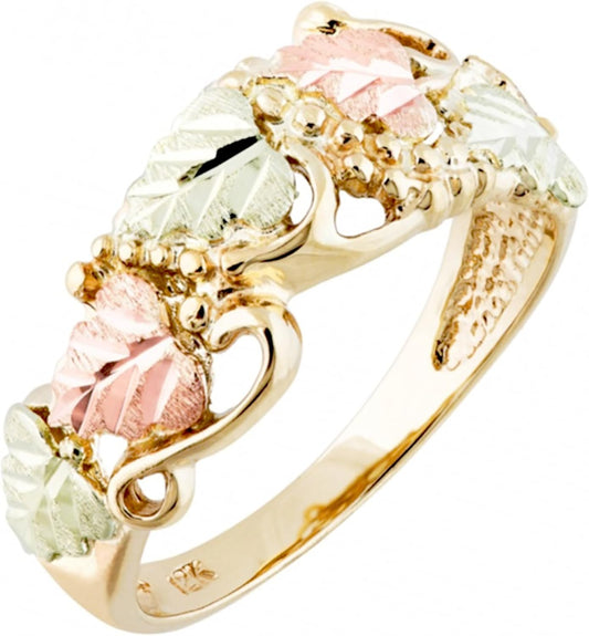 Anillo de boda estilo victoriano de 10 quilates en oro amarillo par...