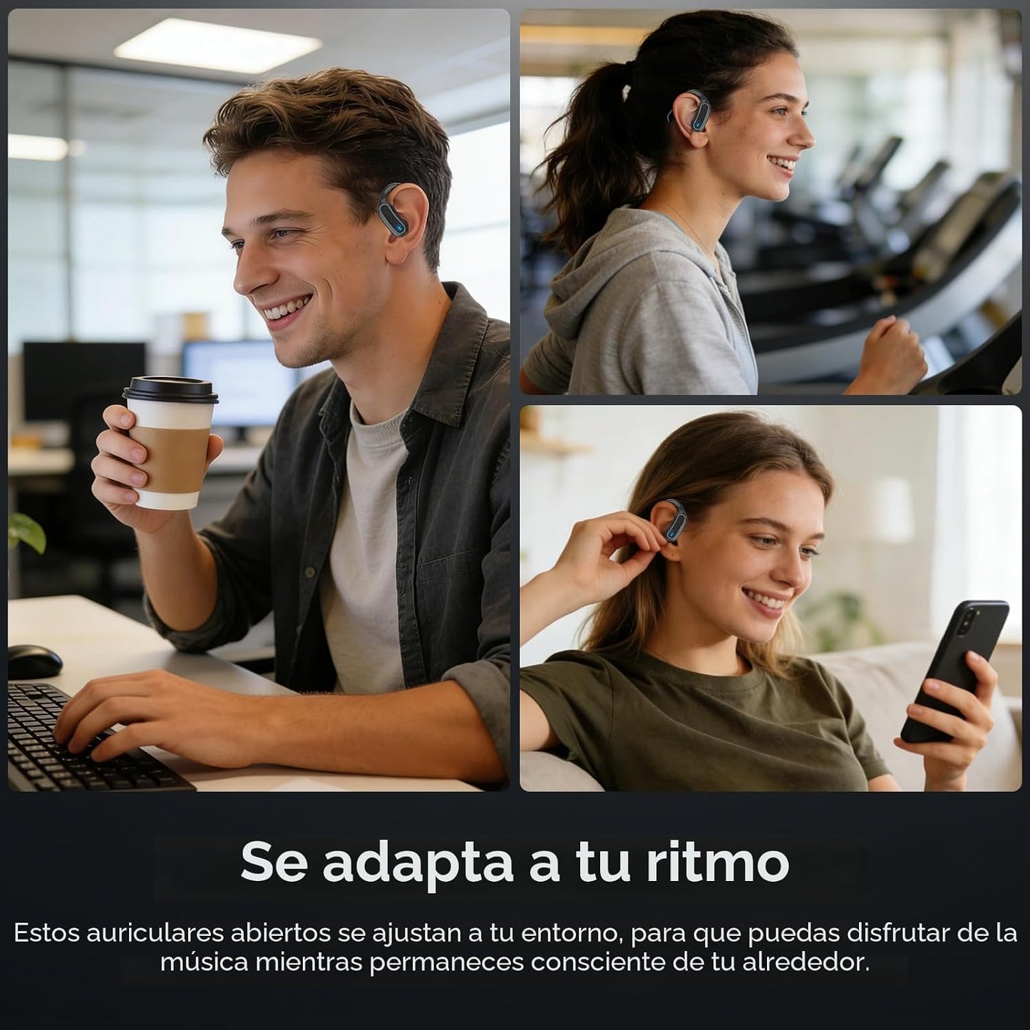Auriculares inalámbricos Bluetooth, auriculares estéreo de 54 horas...
