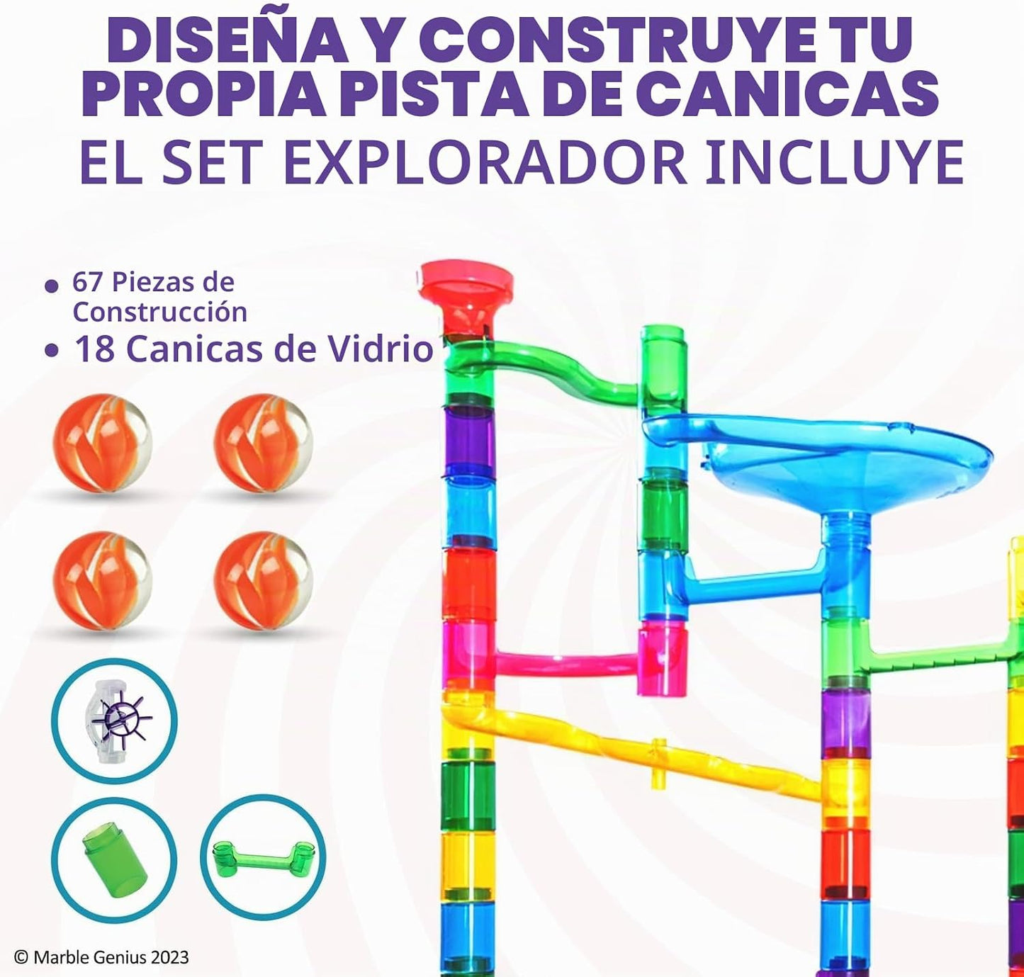 Marble Genius Marble Run Explorer Set, juguetes STEM y construcción...