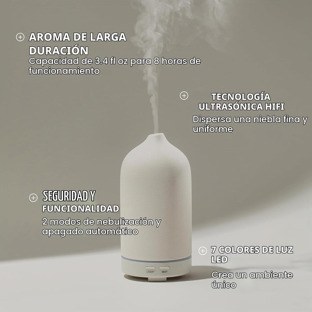Cliganic Serenity - Juego de difusor de aceites esenciales \u2013 H...
