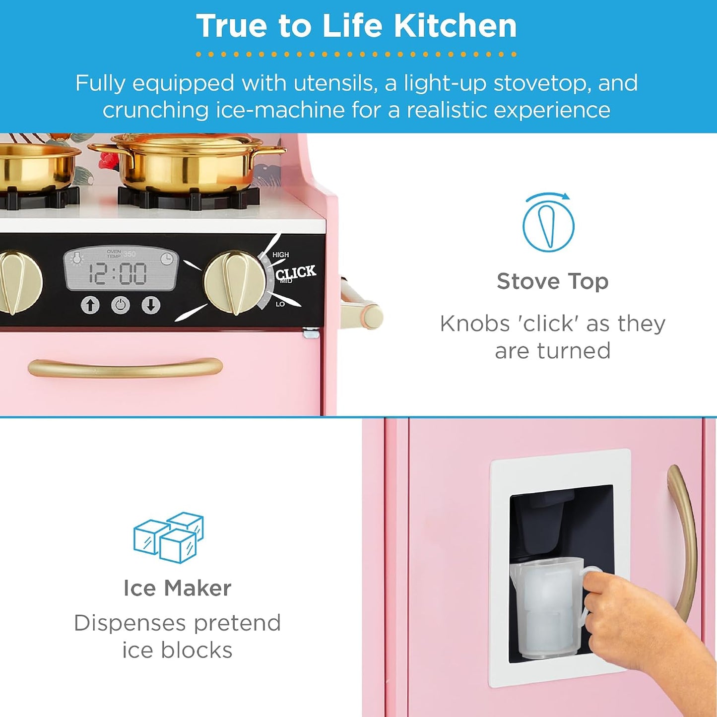 Best Choice Products - Juego de cocina de madera para niños, juego...