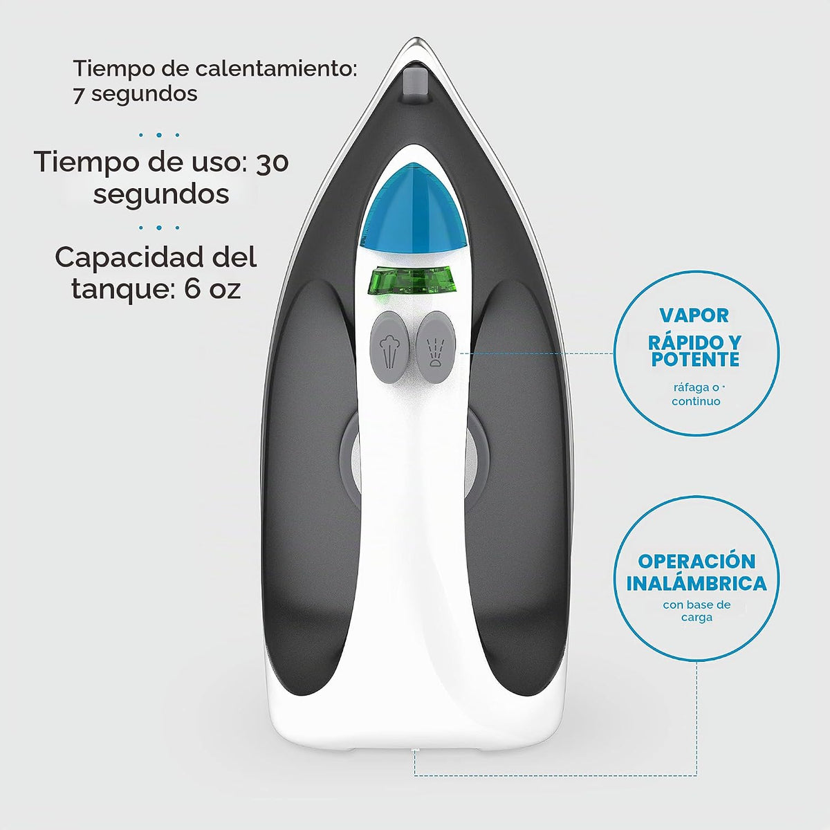 Steamfast SF-760 Plancha de vapor inalámbrica portátil, con estuche...