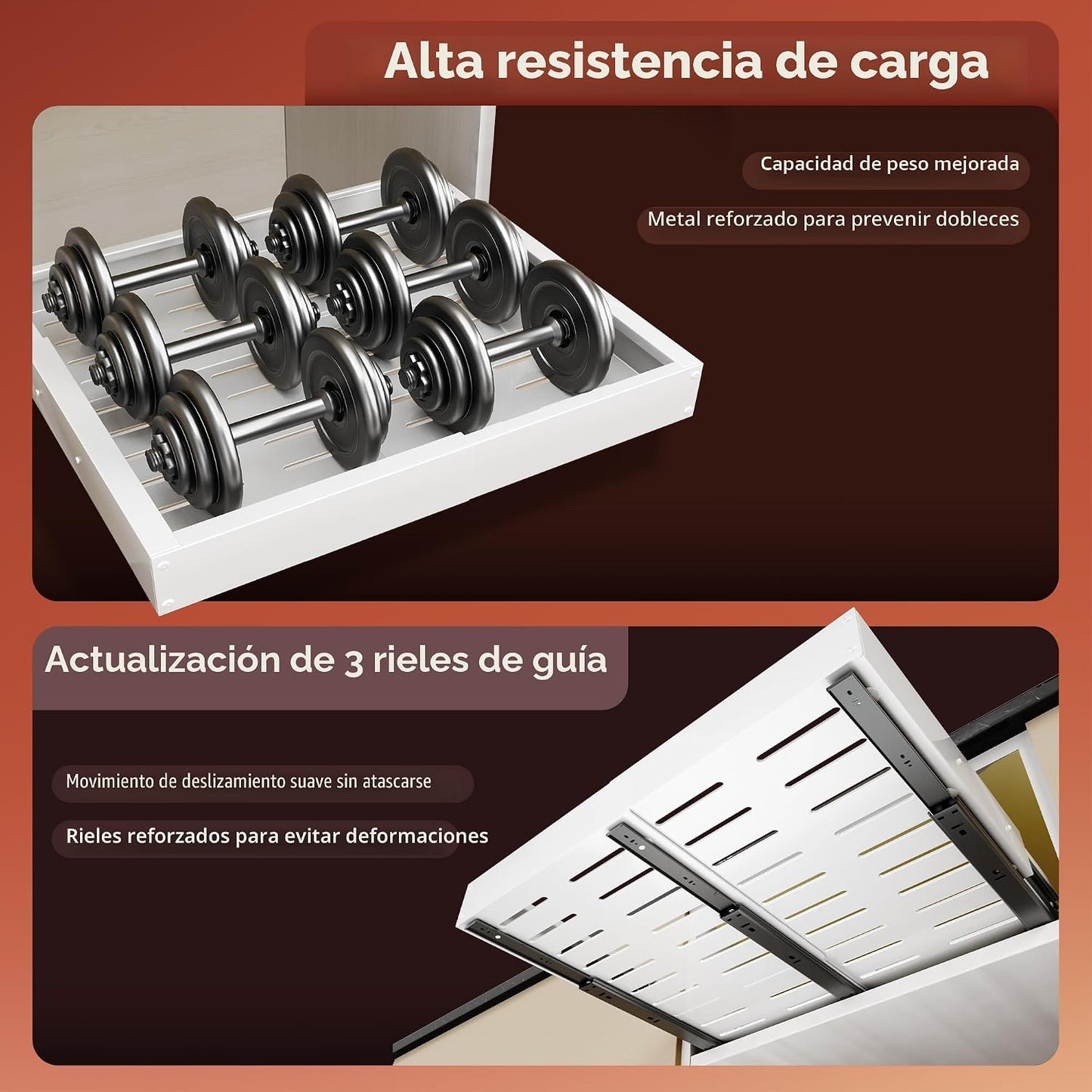 Makfoner 1 organizador de gabinete extraíble, ancho (12-19 pulgadas...