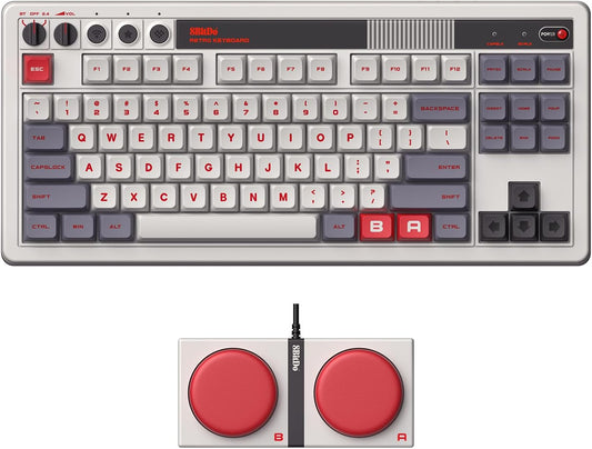 Teclado mecánico retro 8Bitdo, teclado para juegos Bluetooth\/2.4G\...
