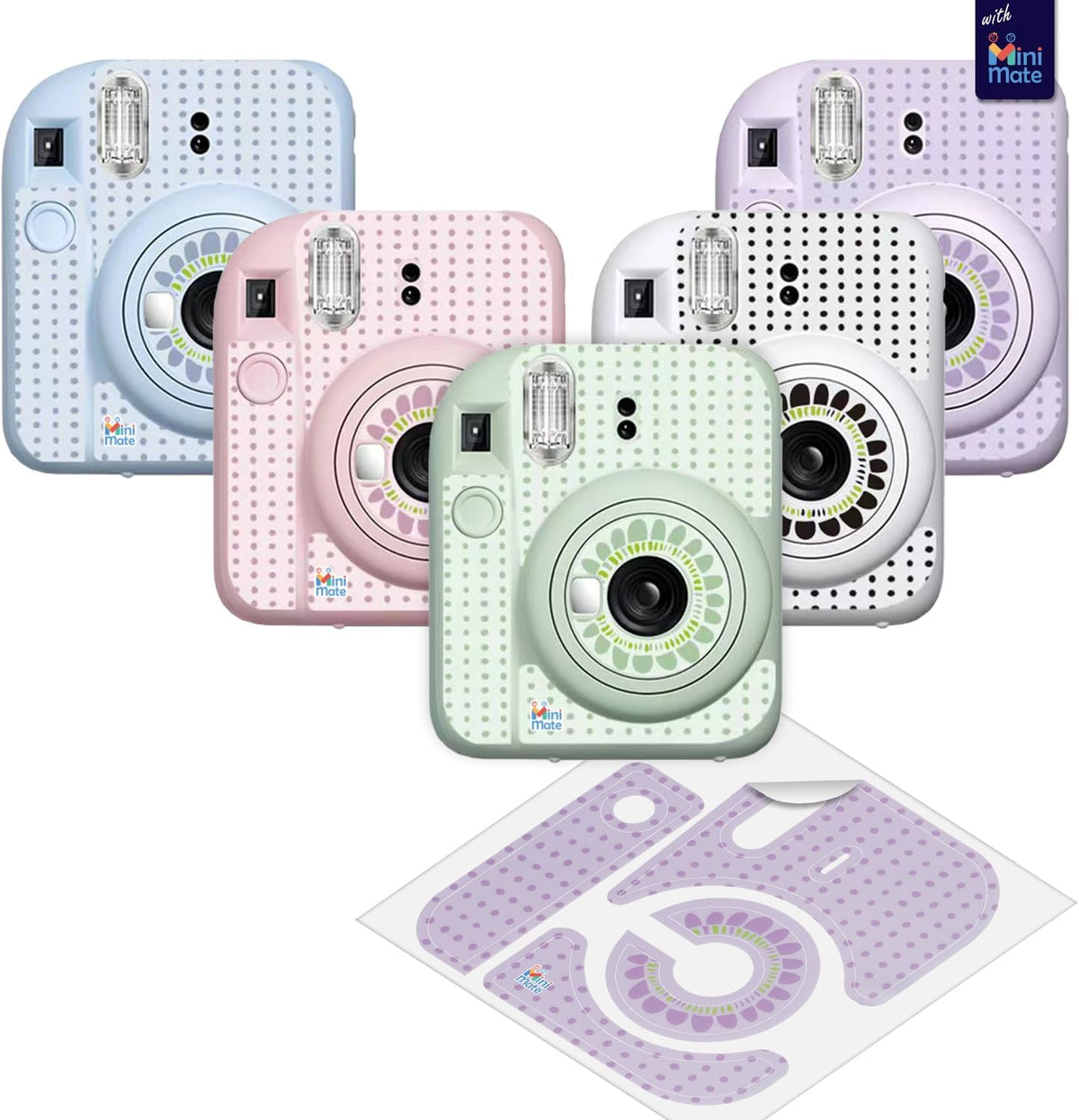 Cámara instantánea Fujifilm Instax Mini 12 color blanco arcilla + e...
