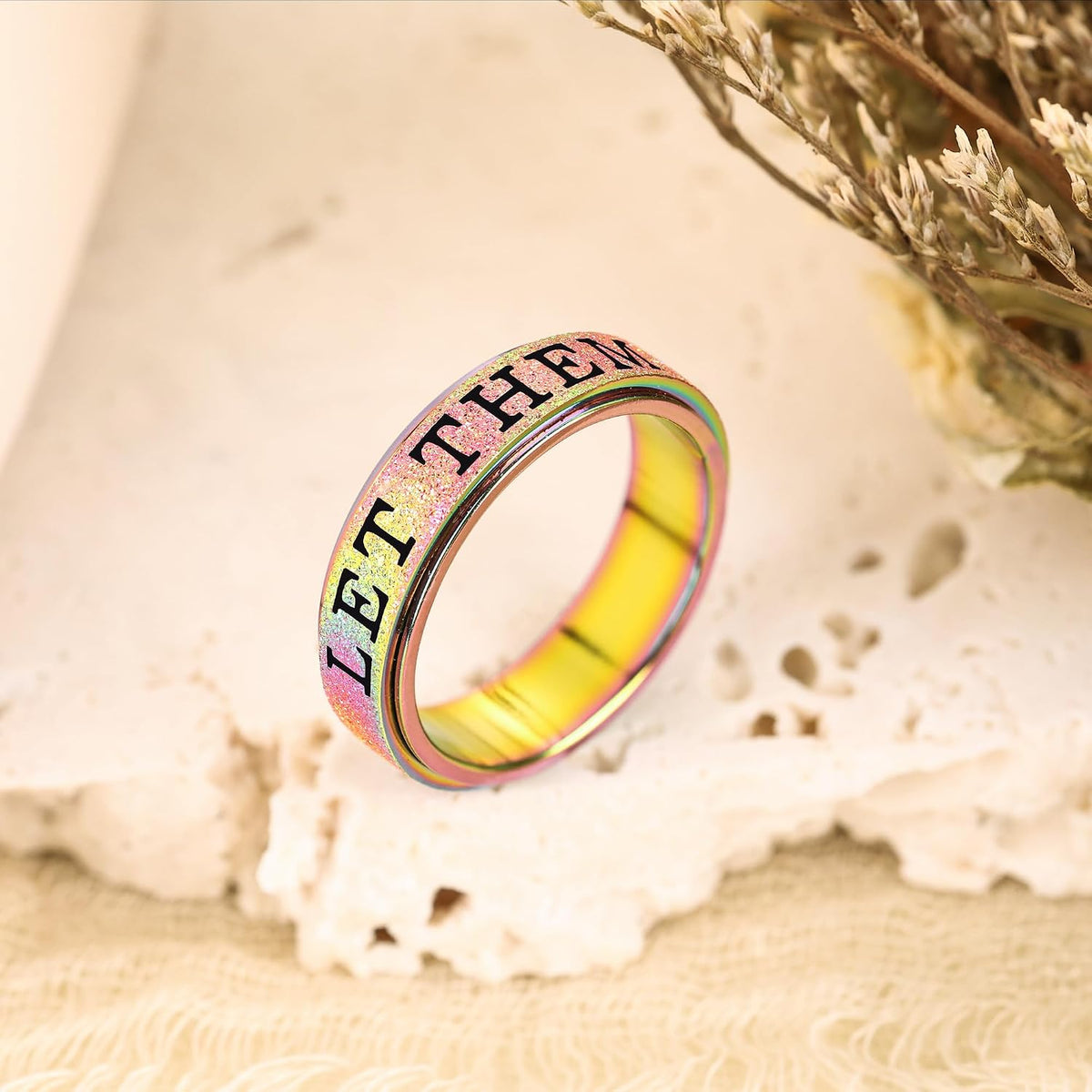 Anillos antiestrés para adultos OreilleStar: Anillo giratorio lindo...