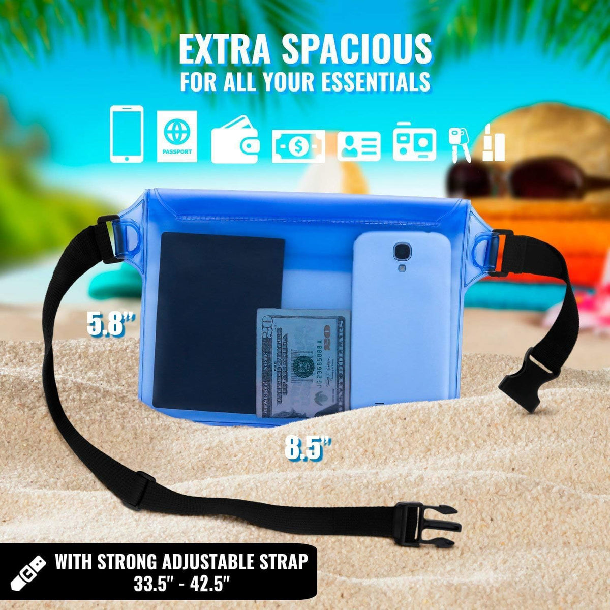 AiRunTech Bolsa impermeable con correa para la cintura (paquete de...